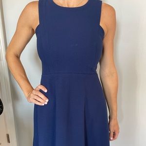 Mini navy blue high neck, skater skirt